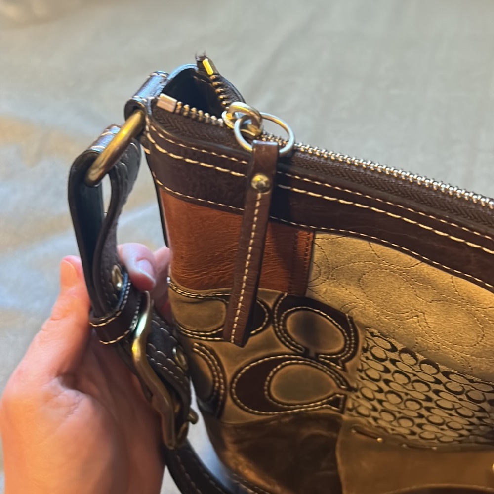 Authentic Vintage Coach Patchwork Cross Body Purse - image 8